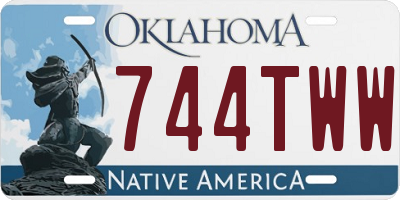 OK license plate 744TWW