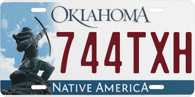 OK license plate 744TXH