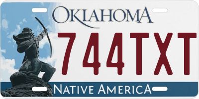 OK license plate 744TXT