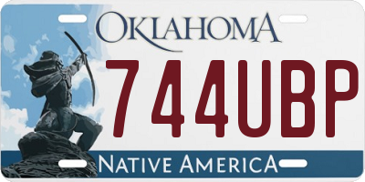 OK license plate 744UBP