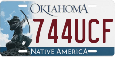 OK license plate 744UCF