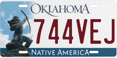 OK license plate 744VEJ