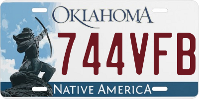 OK license plate 744VFB