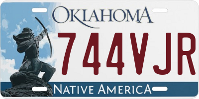 OK license plate 744VJR