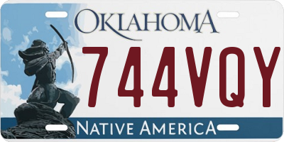 OK license plate 744VQY