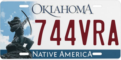 OK license plate 744VRA