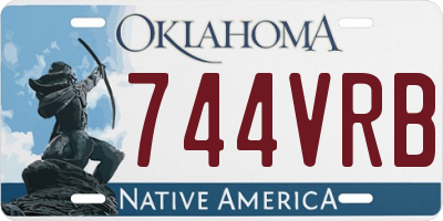 OK license plate 744VRB