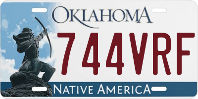 OK license plate 744VRF