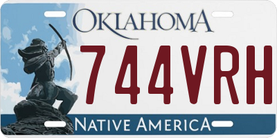 OK license plate 744VRH