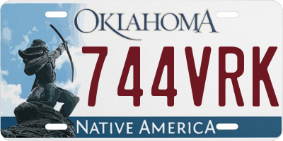 OK license plate 744VRK