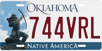 OK license plate 744VRL