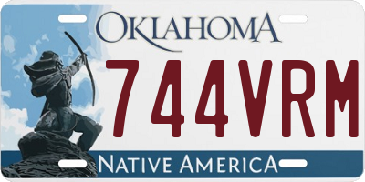 OK license plate 744VRM