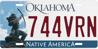 OK license plate 744VRN