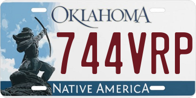 OK license plate 744VRP