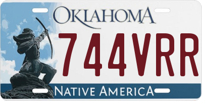 OK license plate 744VRR