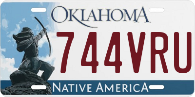 OK license plate 744VRU