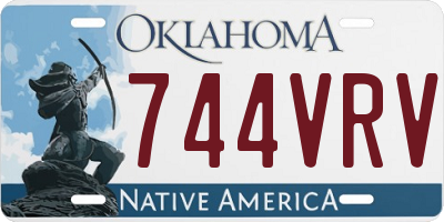 OK license plate 744VRV