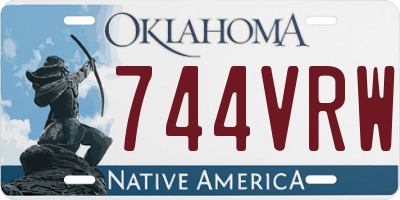 OK license plate 744VRW
