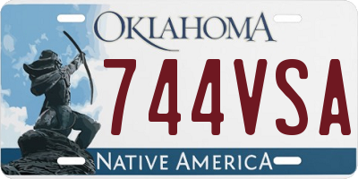 OK license plate 744VSA