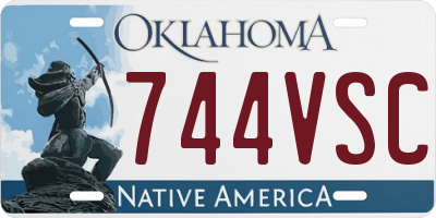 OK license plate 744VSC