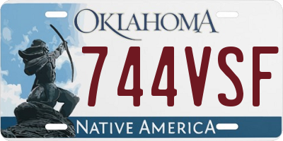 OK license plate 744VSF