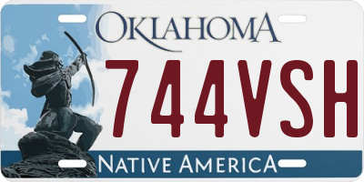 OK license plate 744VSH