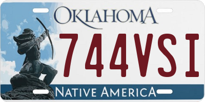 OK license plate 744VSI