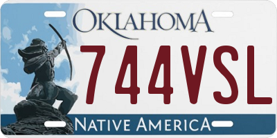 OK license plate 744VSL