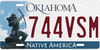 OK license plate 744VSM