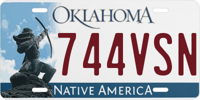 OK license plate 744VSN