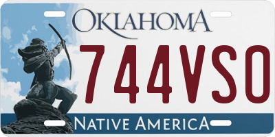 OK license plate 744VSO