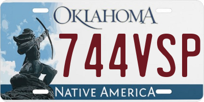 OK license plate 744VSP