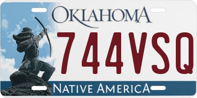 OK license plate 744VSQ