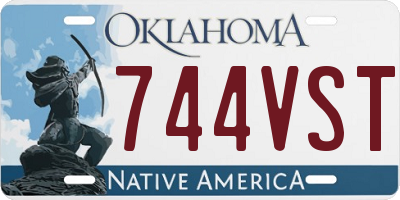 OK license plate 744VST