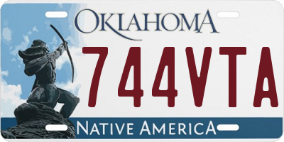 OK license plate 744VTA