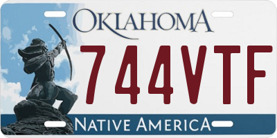 OK license plate 744VTF