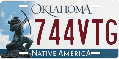 OK license plate 744VTG