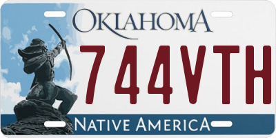 OK license plate 744VTH