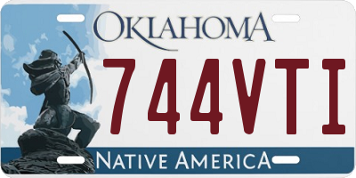 OK license plate 744VTI