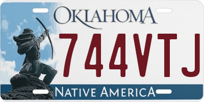 OK license plate 744VTJ