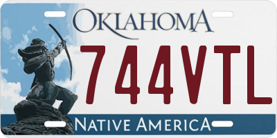 OK license plate 744VTL