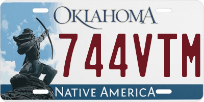OK license plate 744VTM