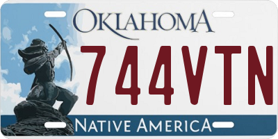 OK license plate 744VTN