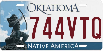 OK license plate 744VTQ