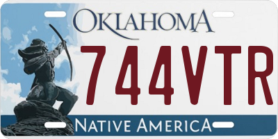 OK license plate 744VTR