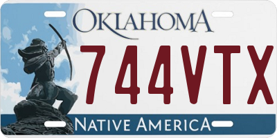 OK license plate 744VTX