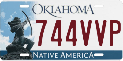 OK license plate 744VVP