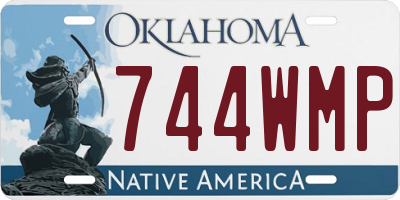 OK license plate 744WMP