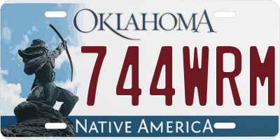 OK license plate 744WRM
