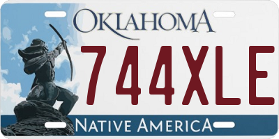OK license plate 744XLE